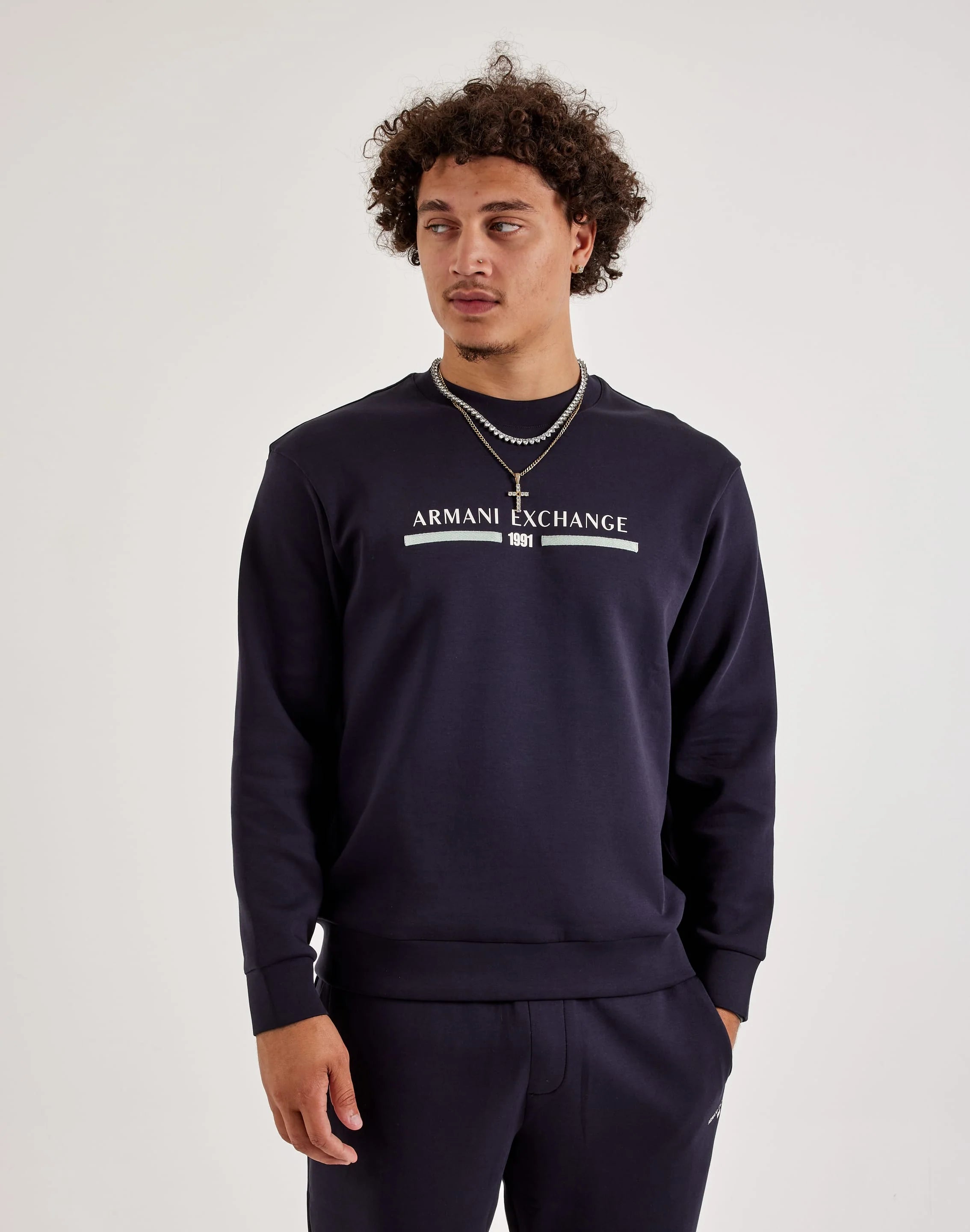 Armani Exchange Felpa Fleece Crewneck
