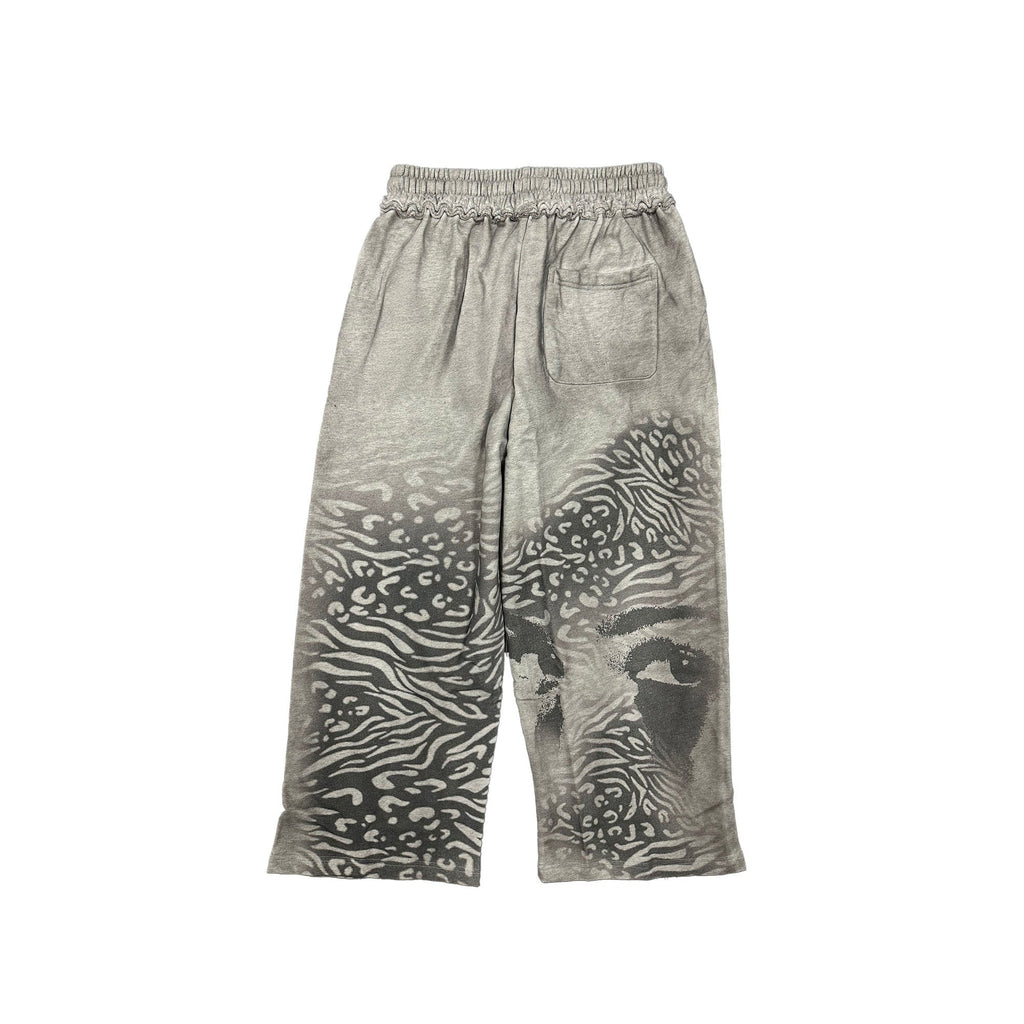Grey Striped Sweatpants