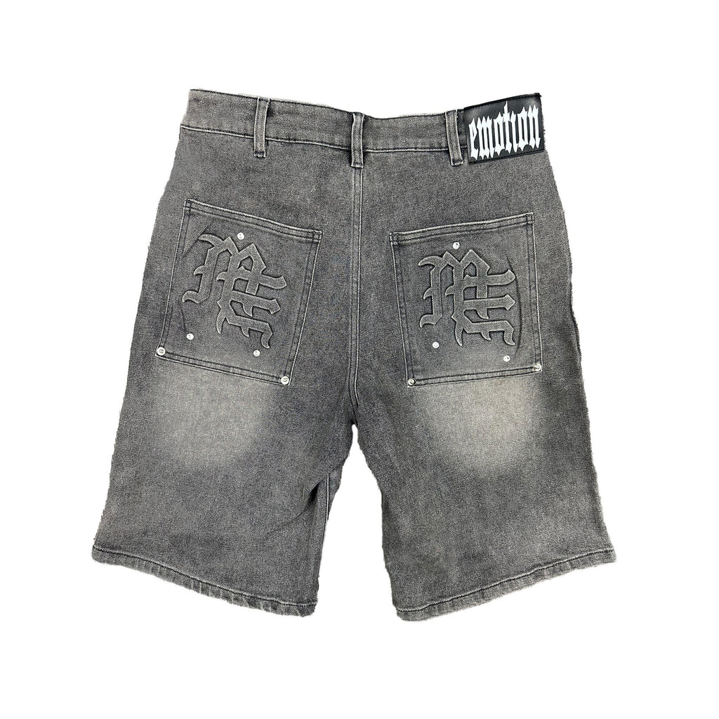Paisley Denim Grey Shorts