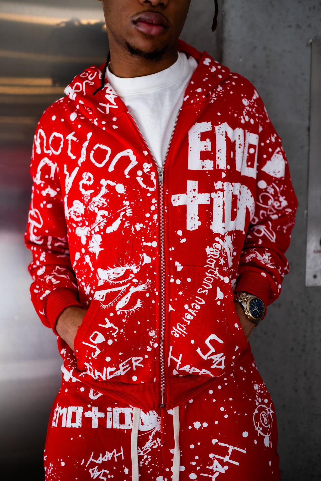 Red Graffiti Hoodie