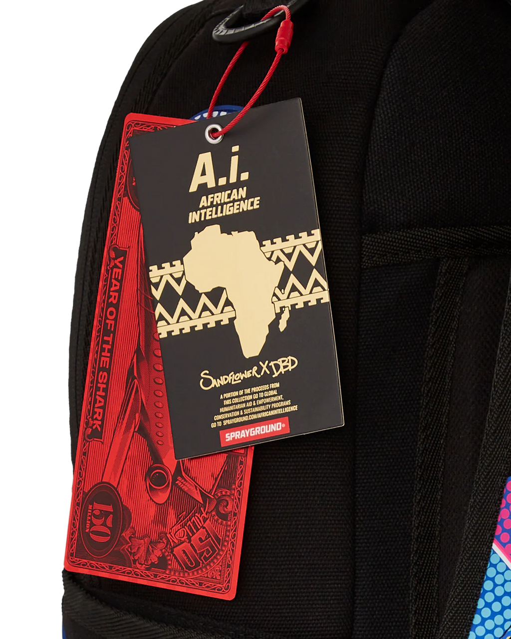 SPRAYGROUND A.I. AFRICAN INTELLIGENCE BORN & RAISED SANDFLOWER