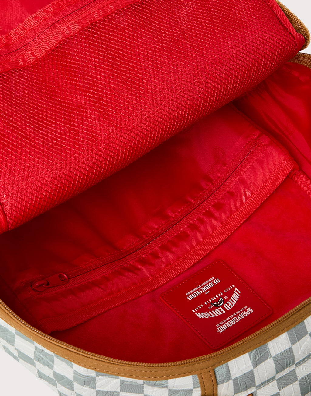 SPRAYGROUND GRAFFITI EMBOSSED CHECK