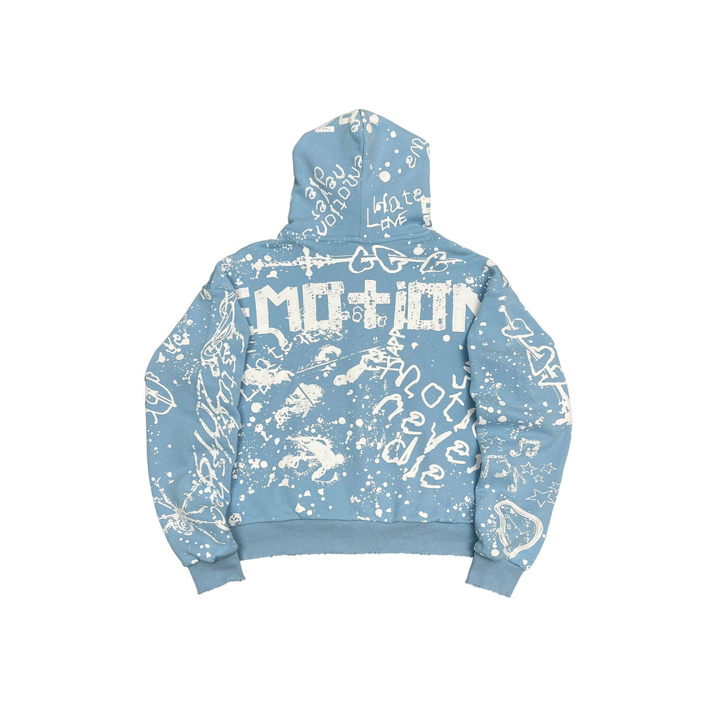 Blue Graffiti Hoodie