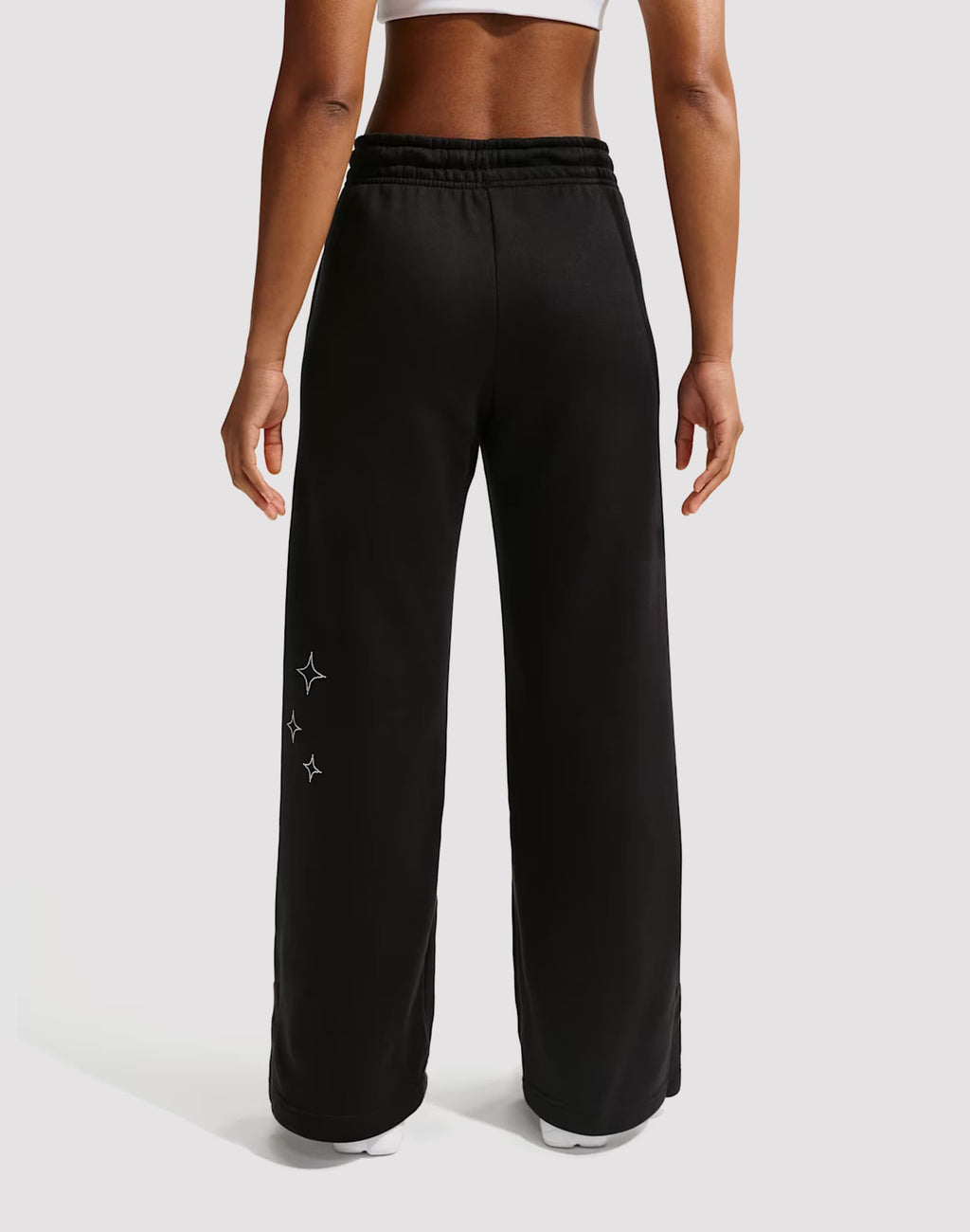 NIKE PHOENIX FLEECE HIGH-RISE WIDE-LEG SWEATPANTS BLACK MUJER