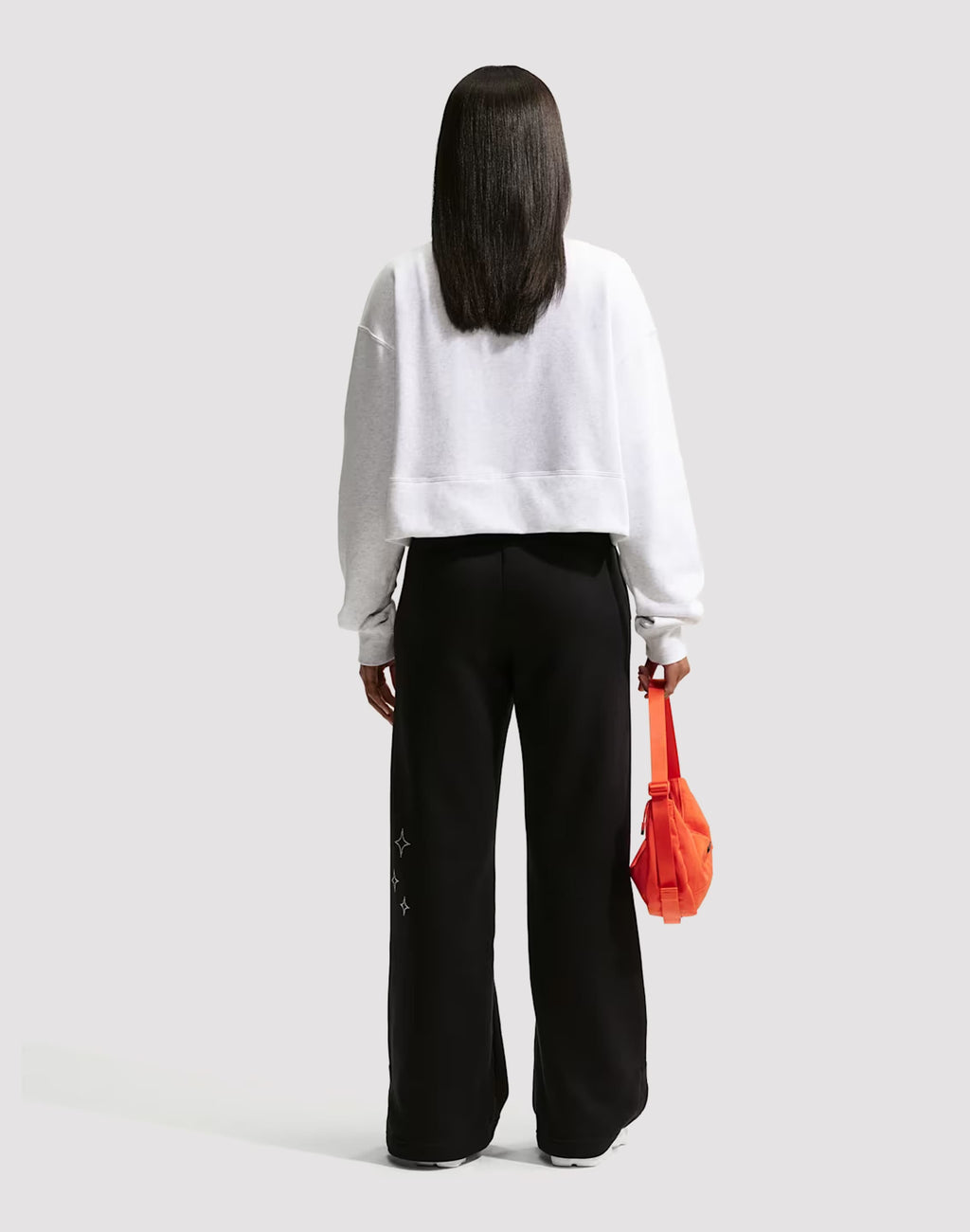 NIKE PHOENIX FLEECE HIGH-RISE WIDE-LEG SWEATPANTS BLACK MUJER