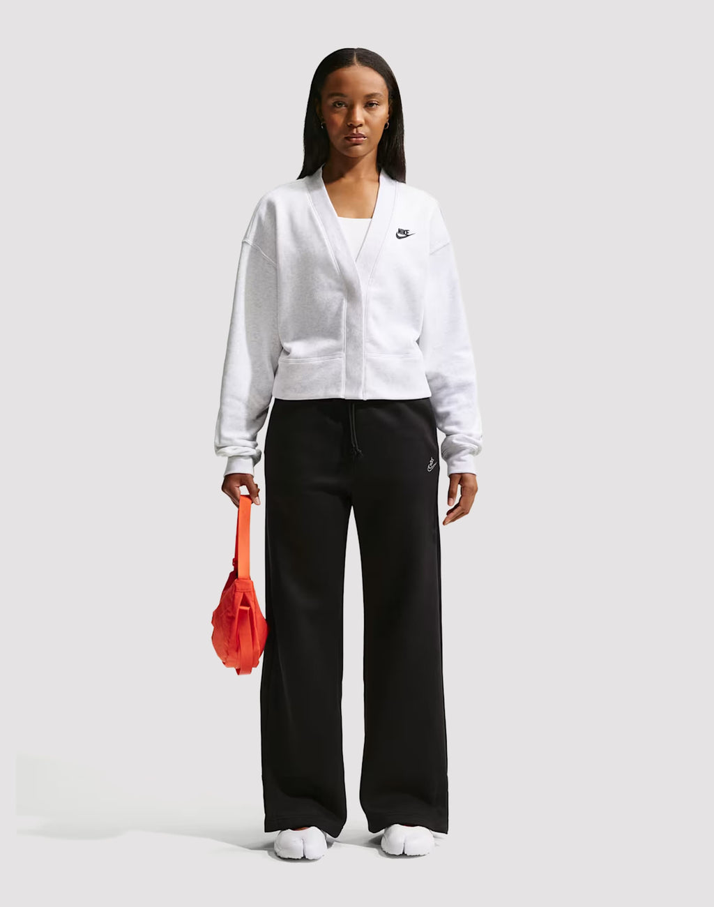 NIKE PHOENIX FLEECE HIGH-RISE WIDE-LEG SWEATPANTS BLACK MUJER