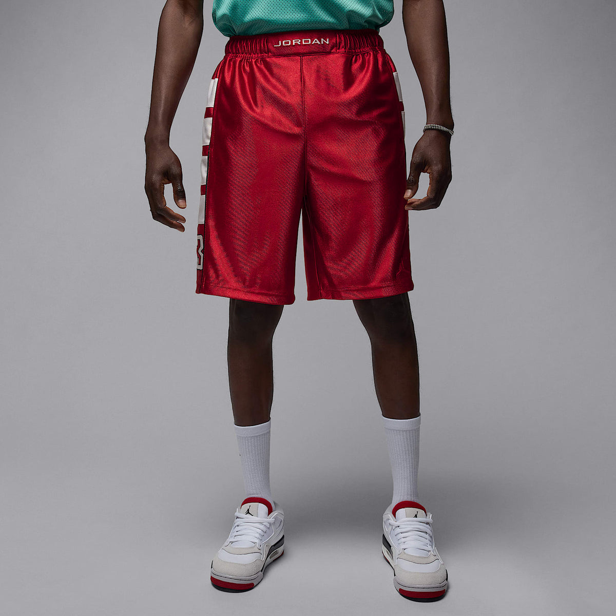 Jordan Brooklyn Cat Scratch Shorts Red