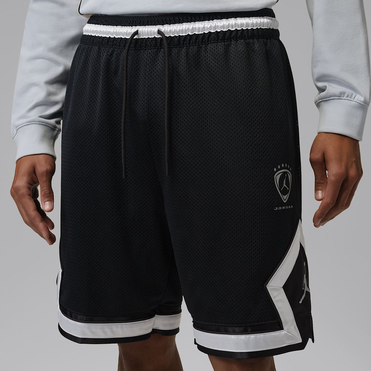 Jordan Brooklyn Diamond Mesh Shorts Black
