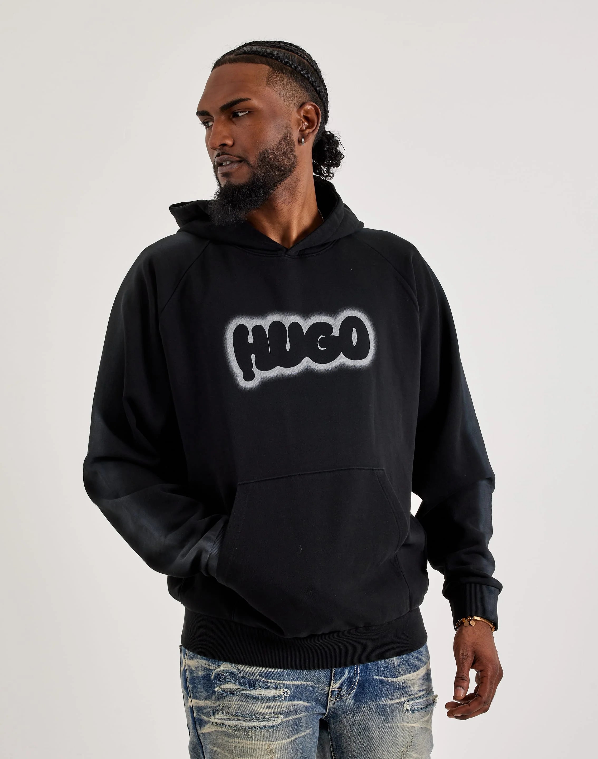 Nuneony Acid Wash Graffiti Fleece