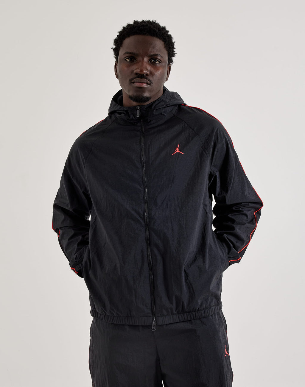 Jordan Essential Windbreaker Jacket Black Red