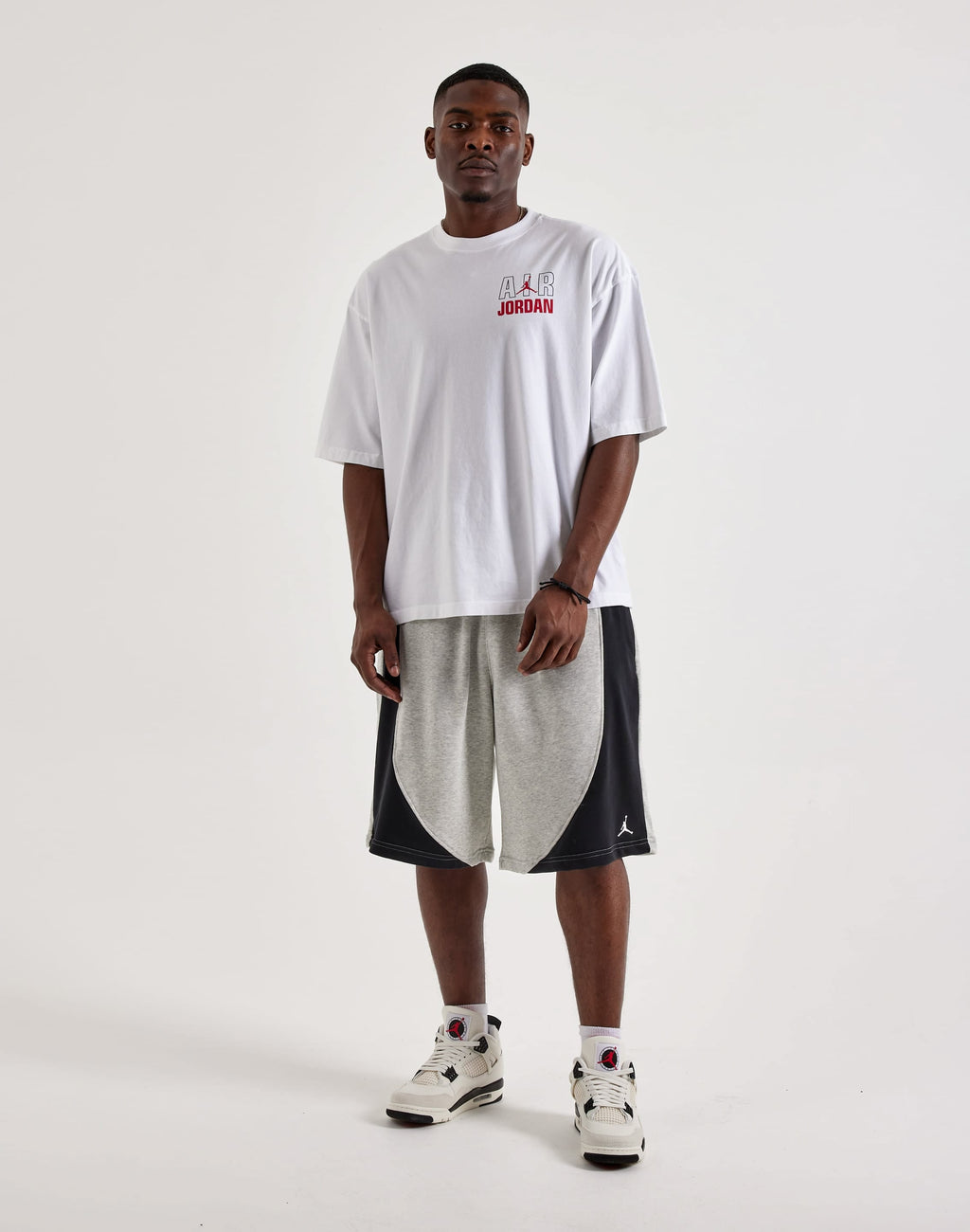 JORDAN BROOKLYN OVERSIZED FLEECE SHORTS GREY (MUJER)