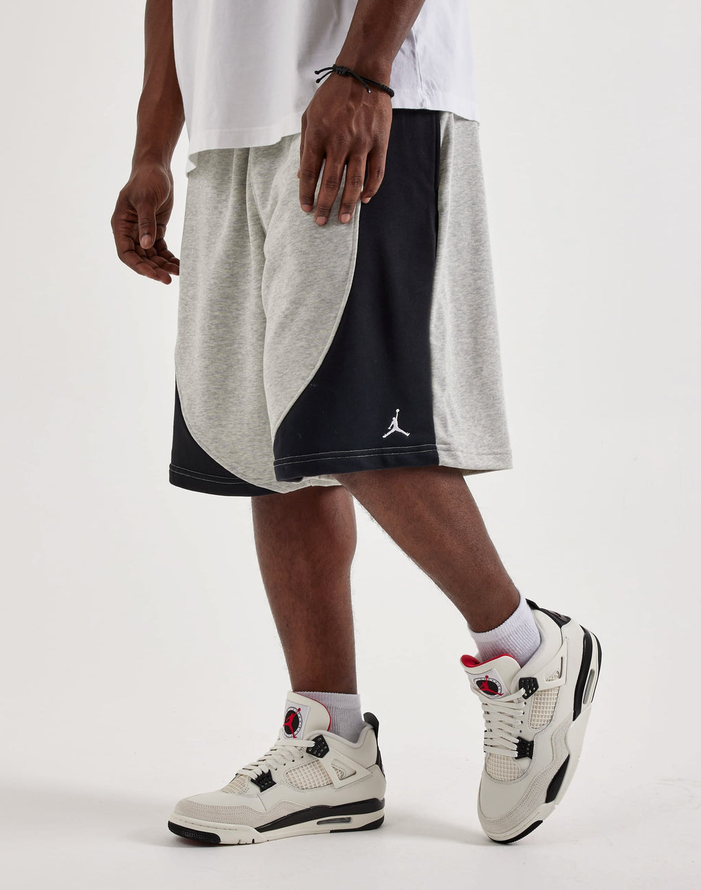 JORDAN BROOKLYN OVERSIZED FLEECE SHORTS GREY (MUJER)