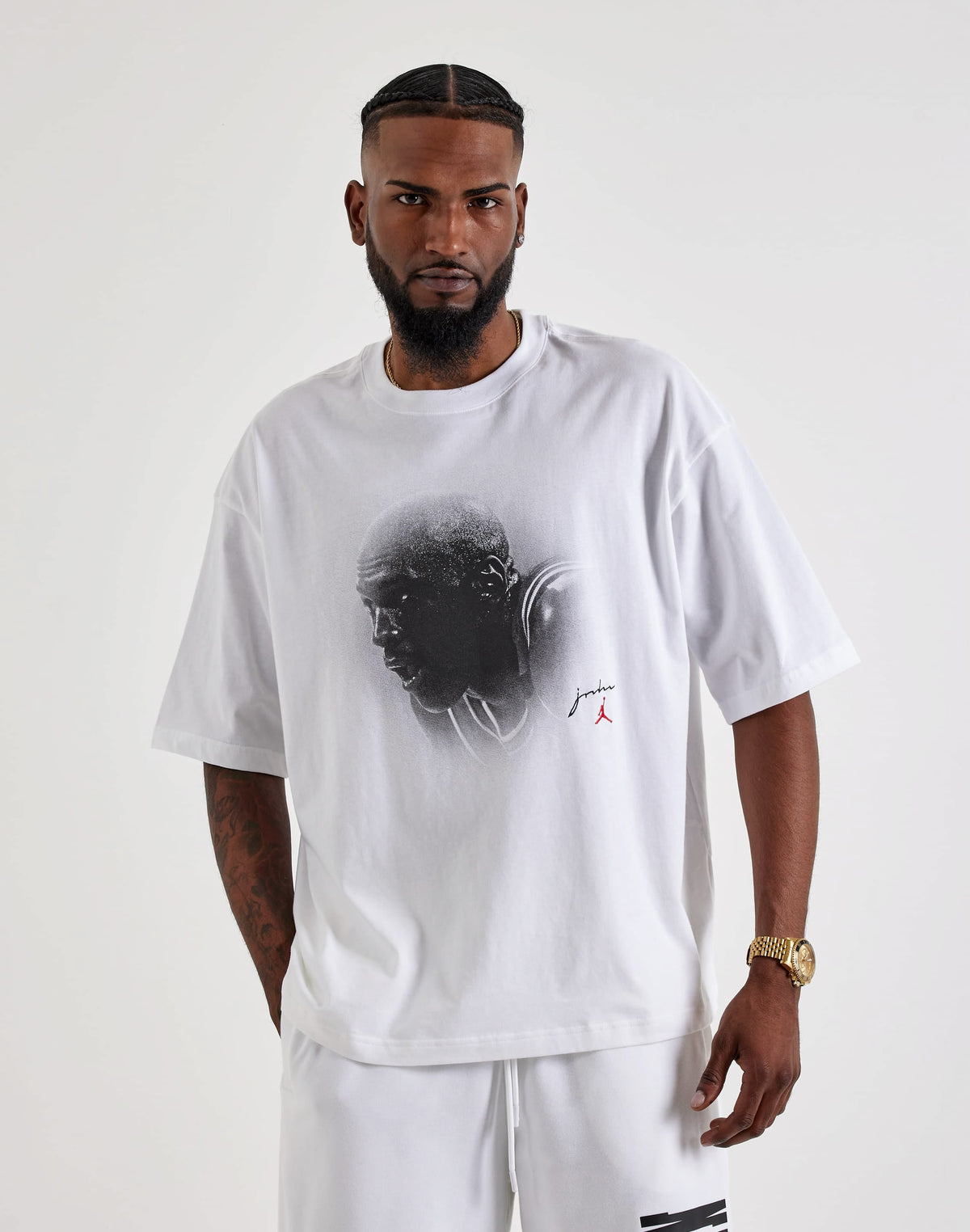 JORDAN FLIGHT ESSENTIALS OVERSIZED TEE WHITE