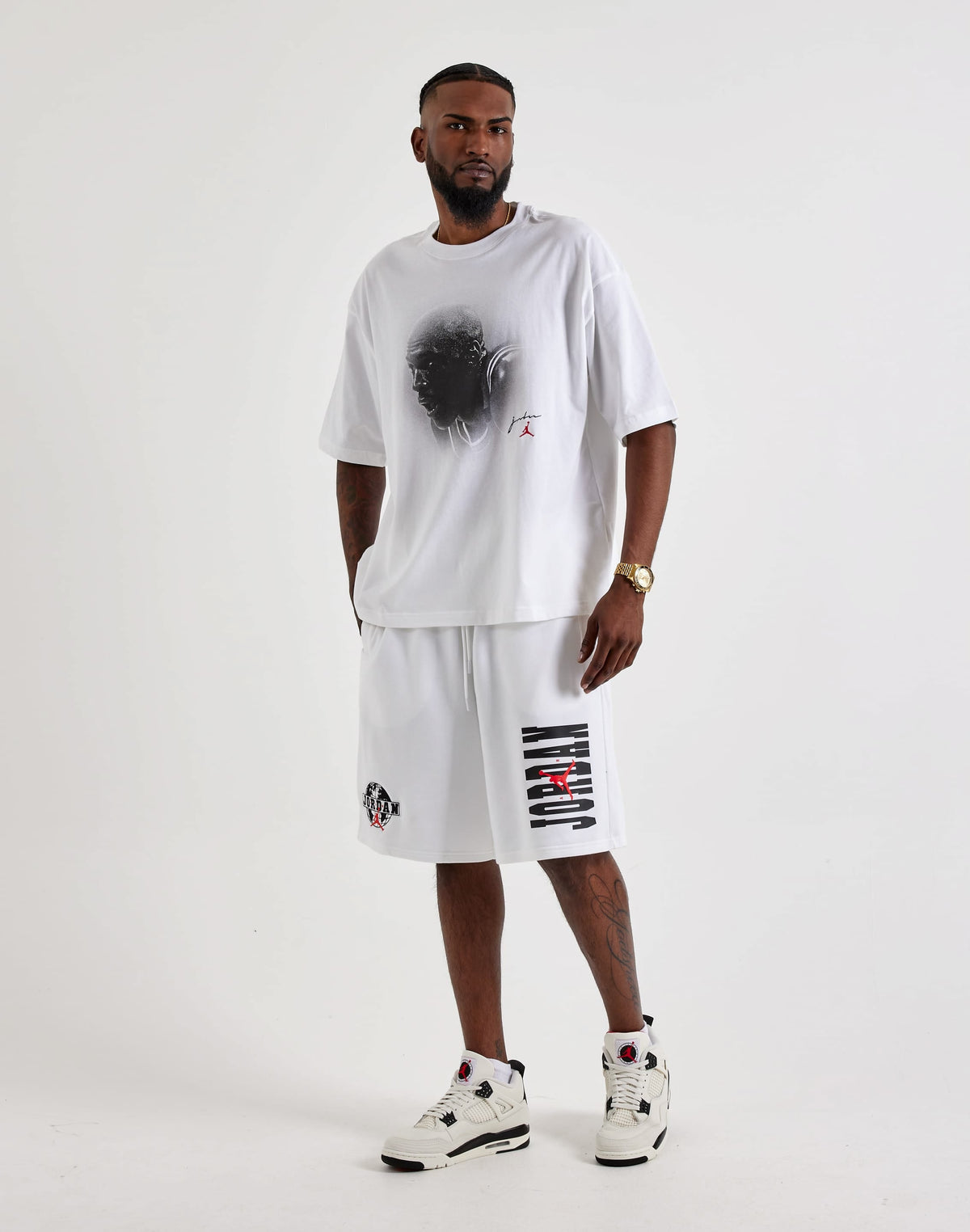 JORDAN FLIGHT ESSENTIALS OVERSIZED TEE WHITE
