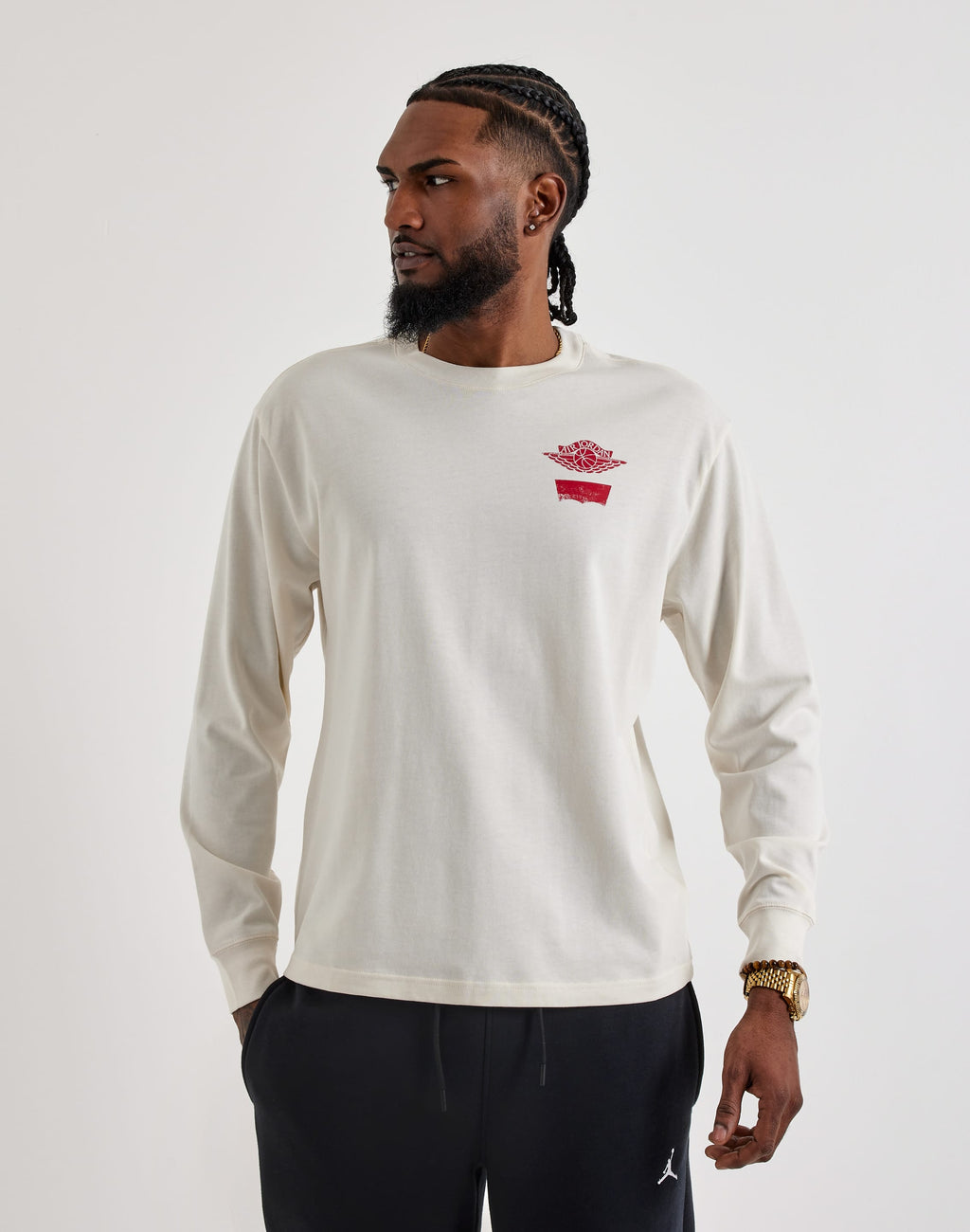 Jordan Levis Long Sleeve Tee Cream