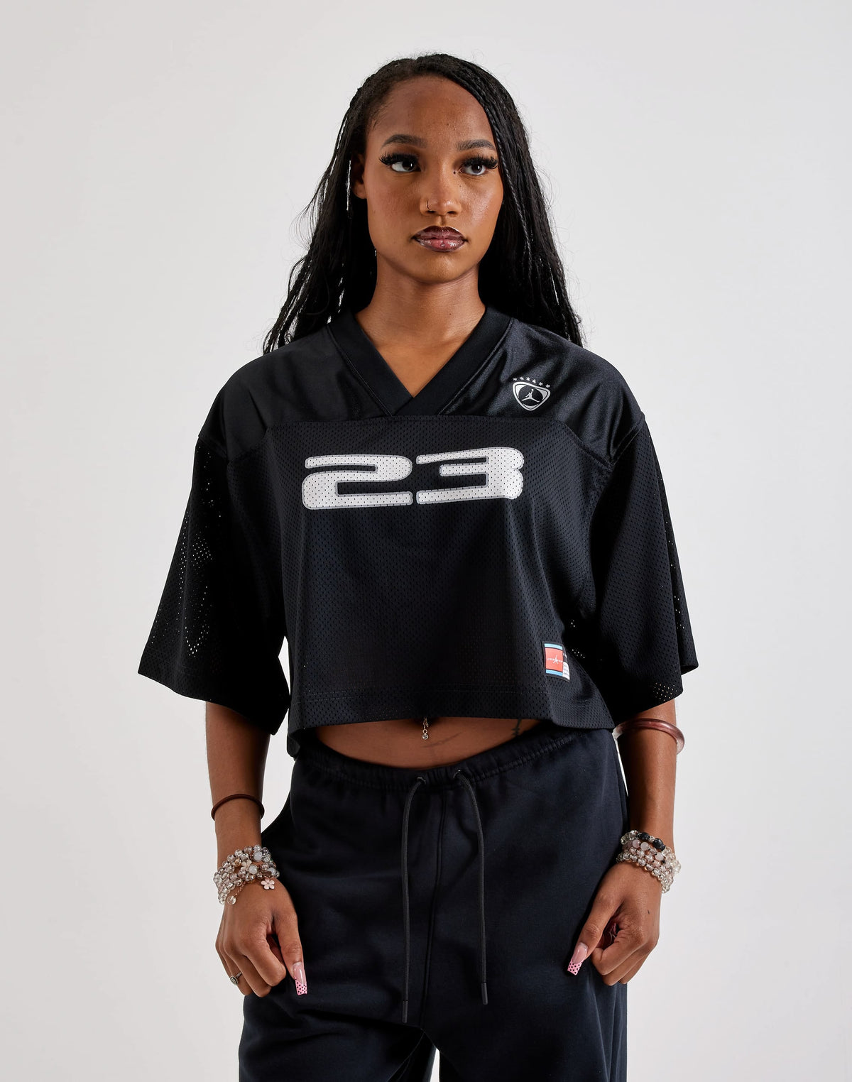 JORDAN BROOKLYN JERSEY BLACK (MUJER)