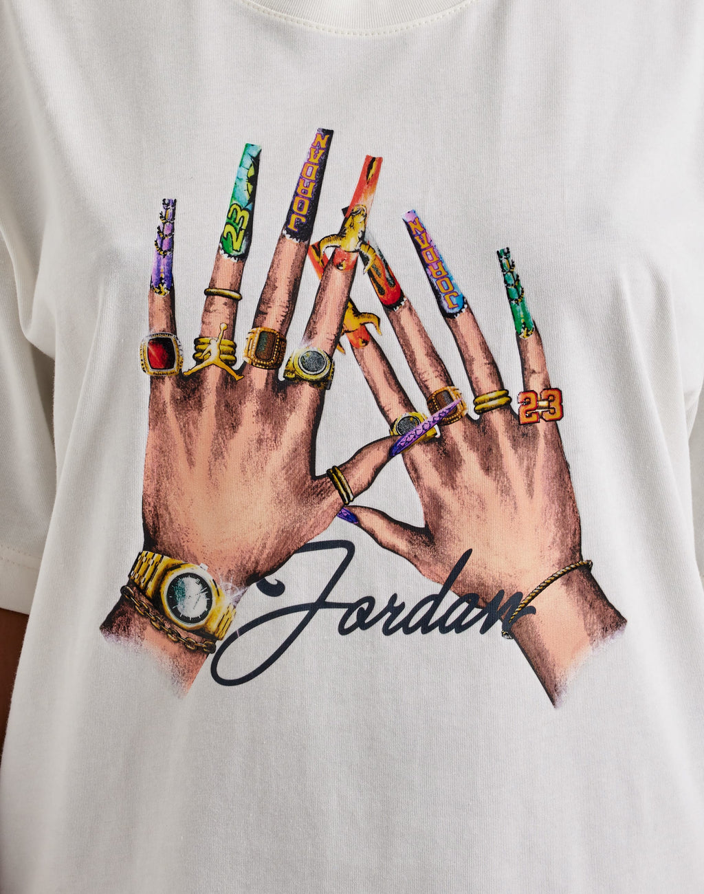 JORDAN GRAPHIC GIRLFRIEND TEE NATURAL (MUJER)