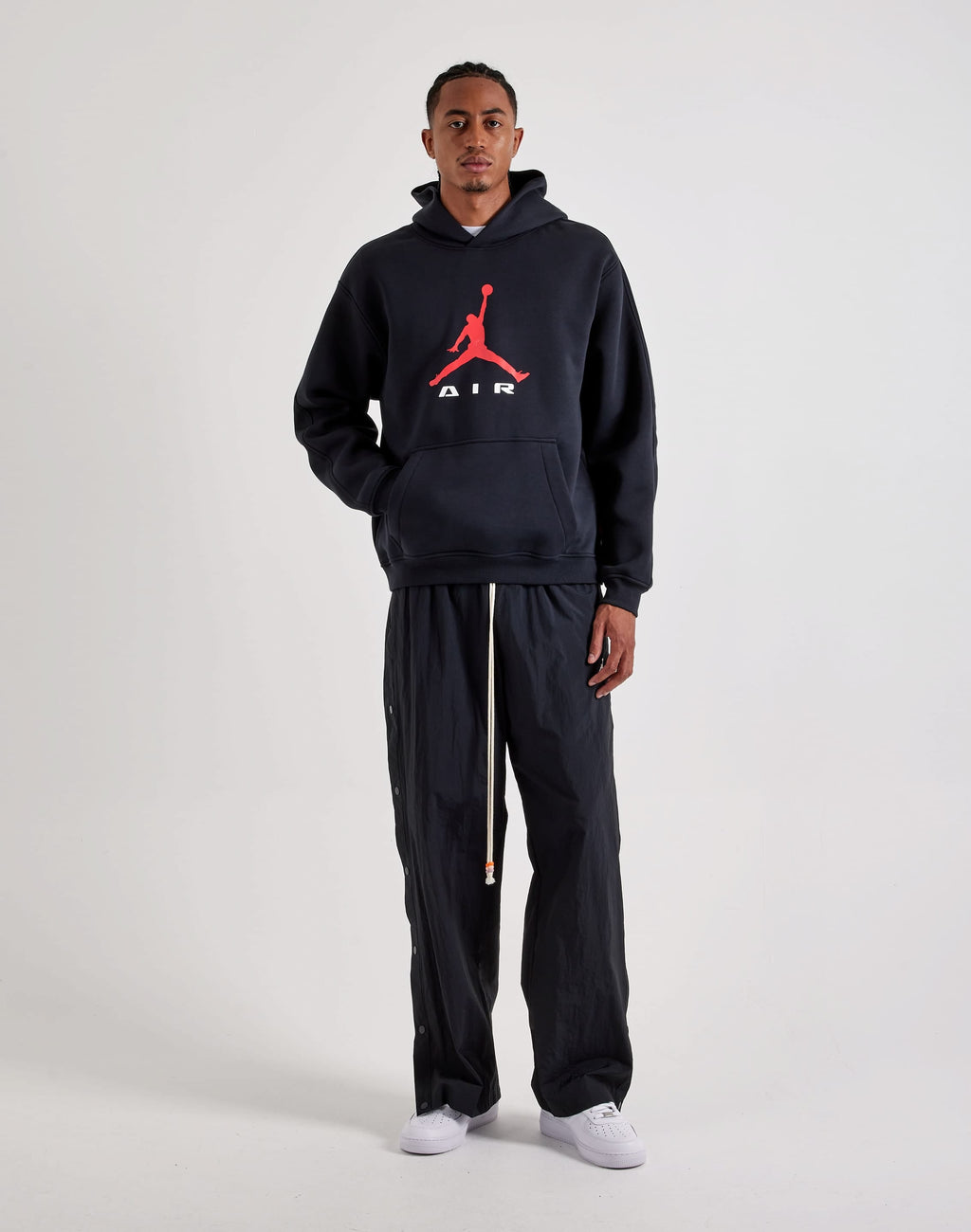 JORDAN BROOKLYN FLEECE PULLOVER HOODIE BLACK