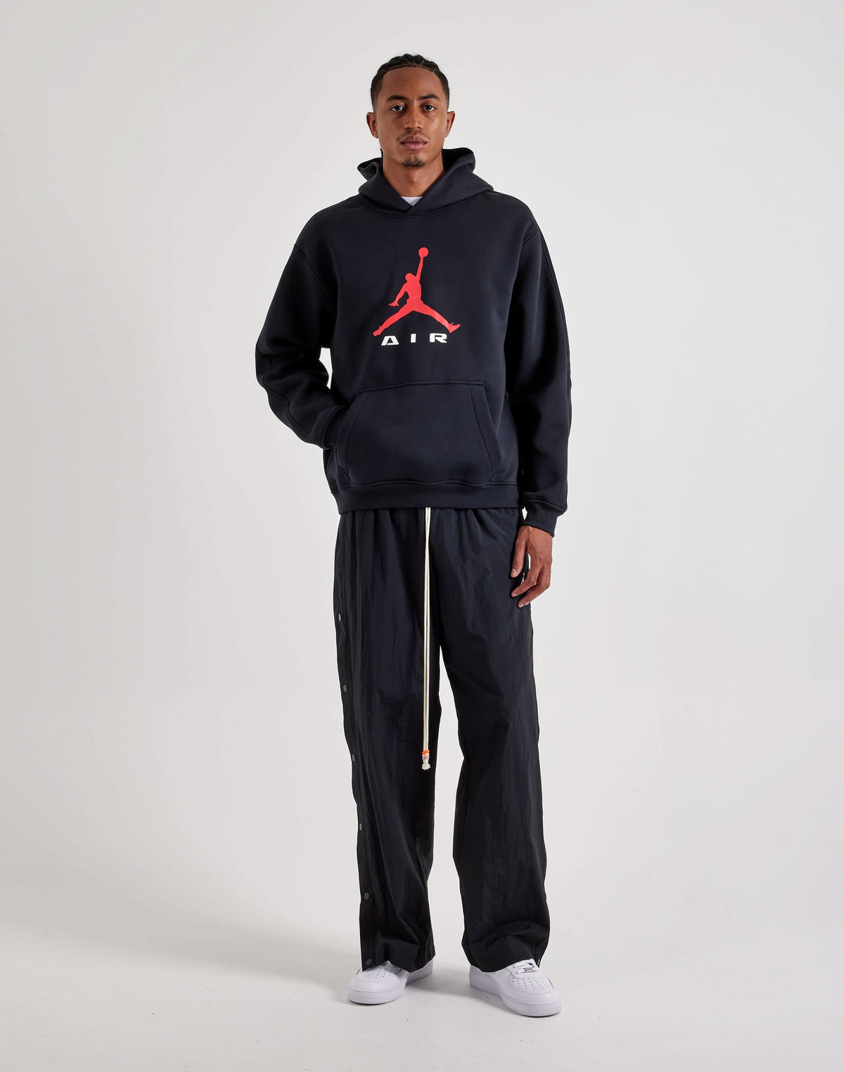 JORDAN BROOKLYN FLEECE PULLOVER HOODIE BLACK