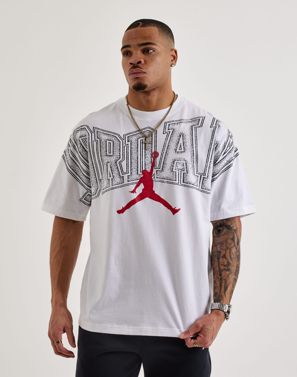 Jordan Core Arch Logo Graphic Tee White