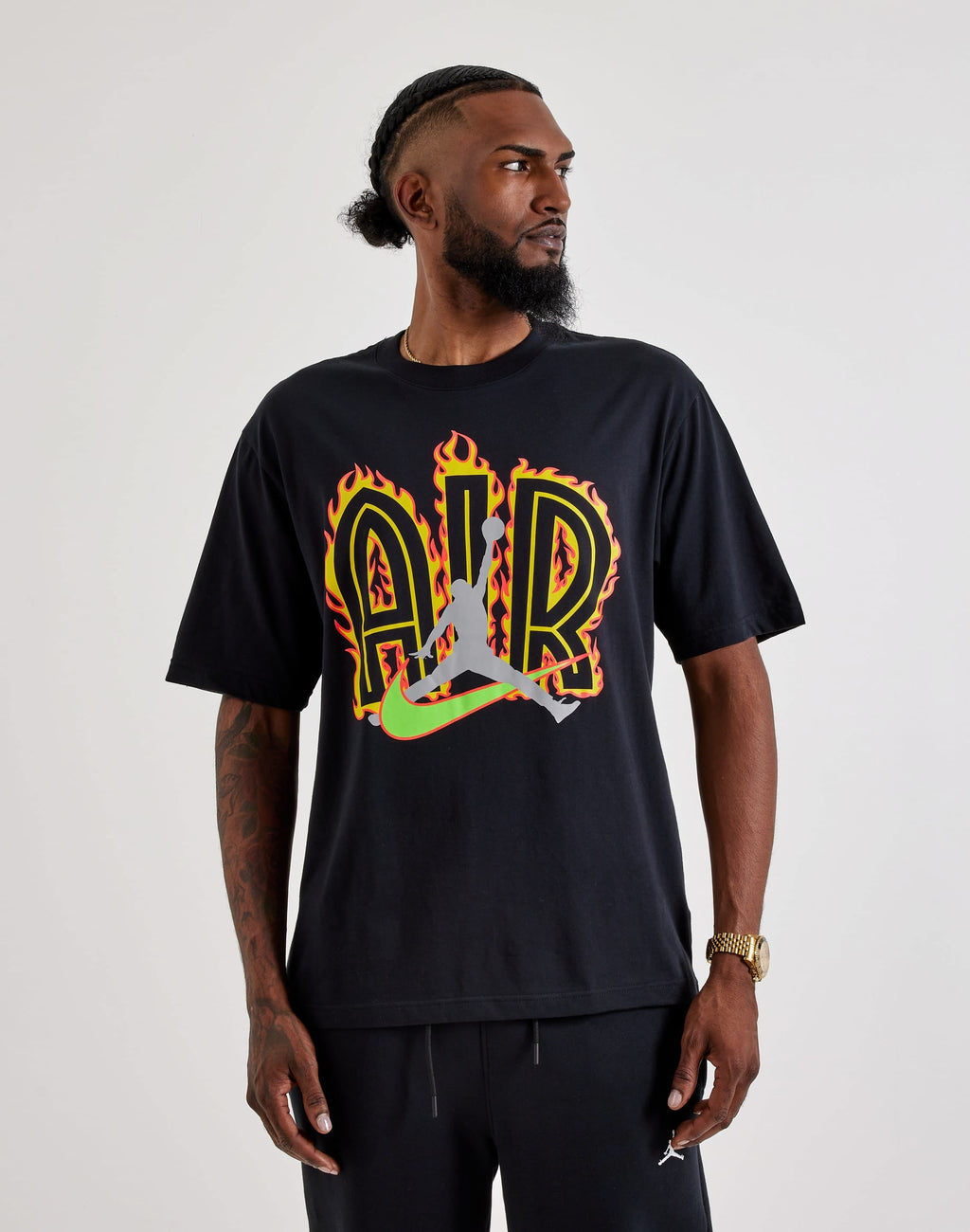 Jordan Graphic Tee Black Flame