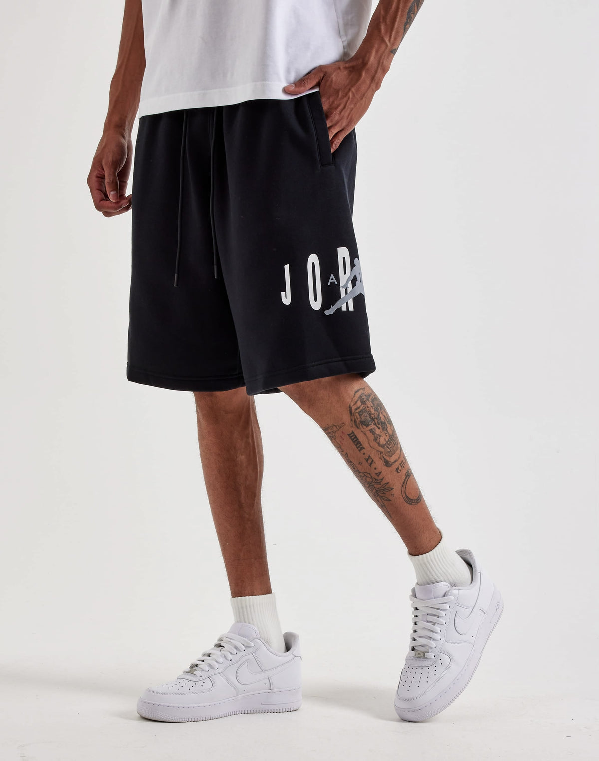 JORDAN BROOKLYN FLEECE SHORTS BLACK (MUJER)