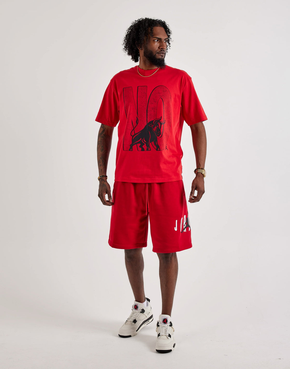 JORDAN BROOKLYN FLEECE SHORTS RED