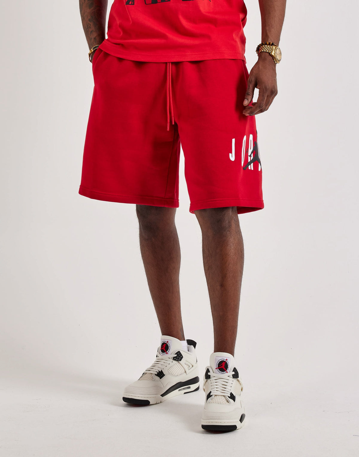 JORDAN BROOKLYN FLEECE SHORTS RED
