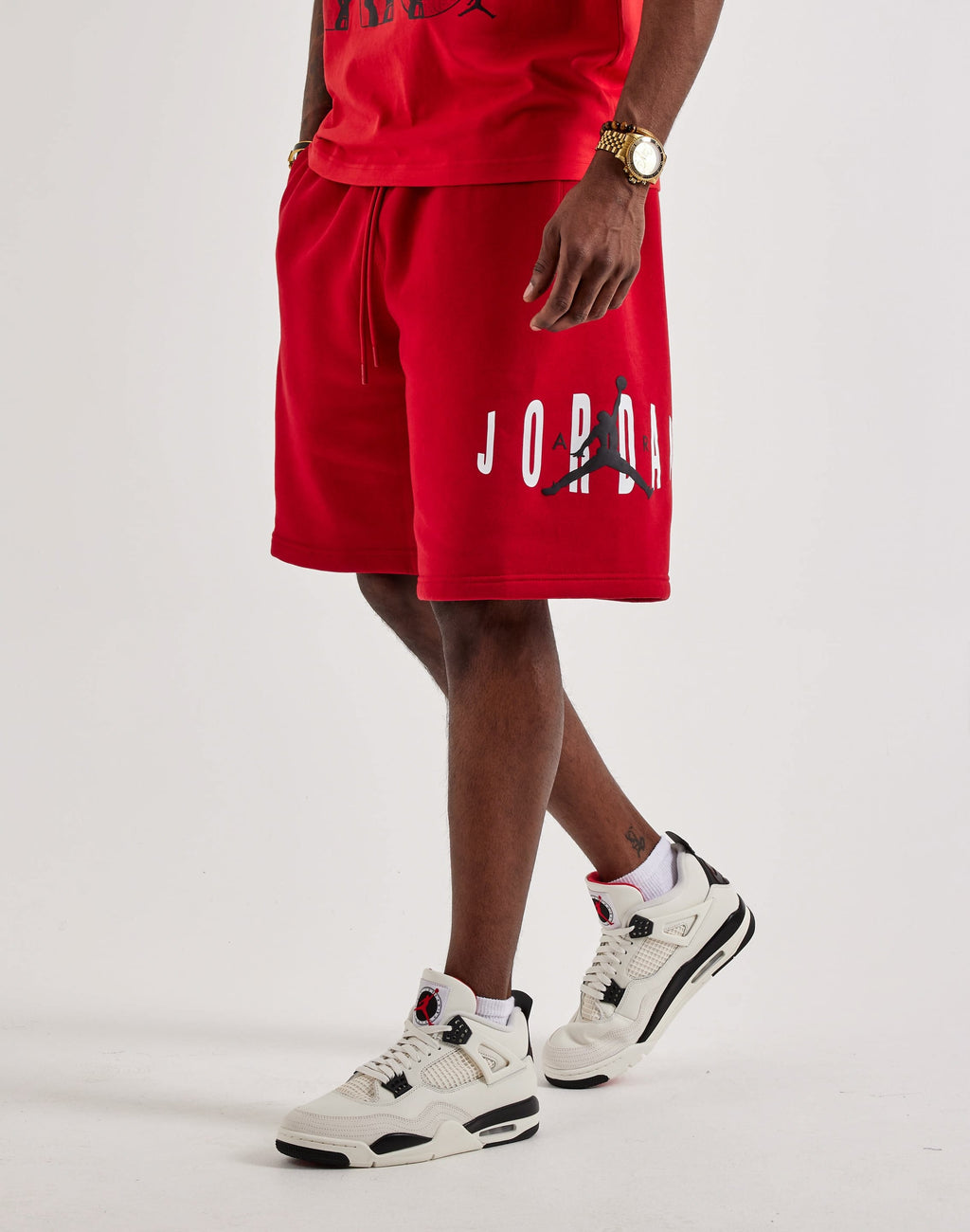 JORDAN BROOKLYN FLEECE SHORTS RED