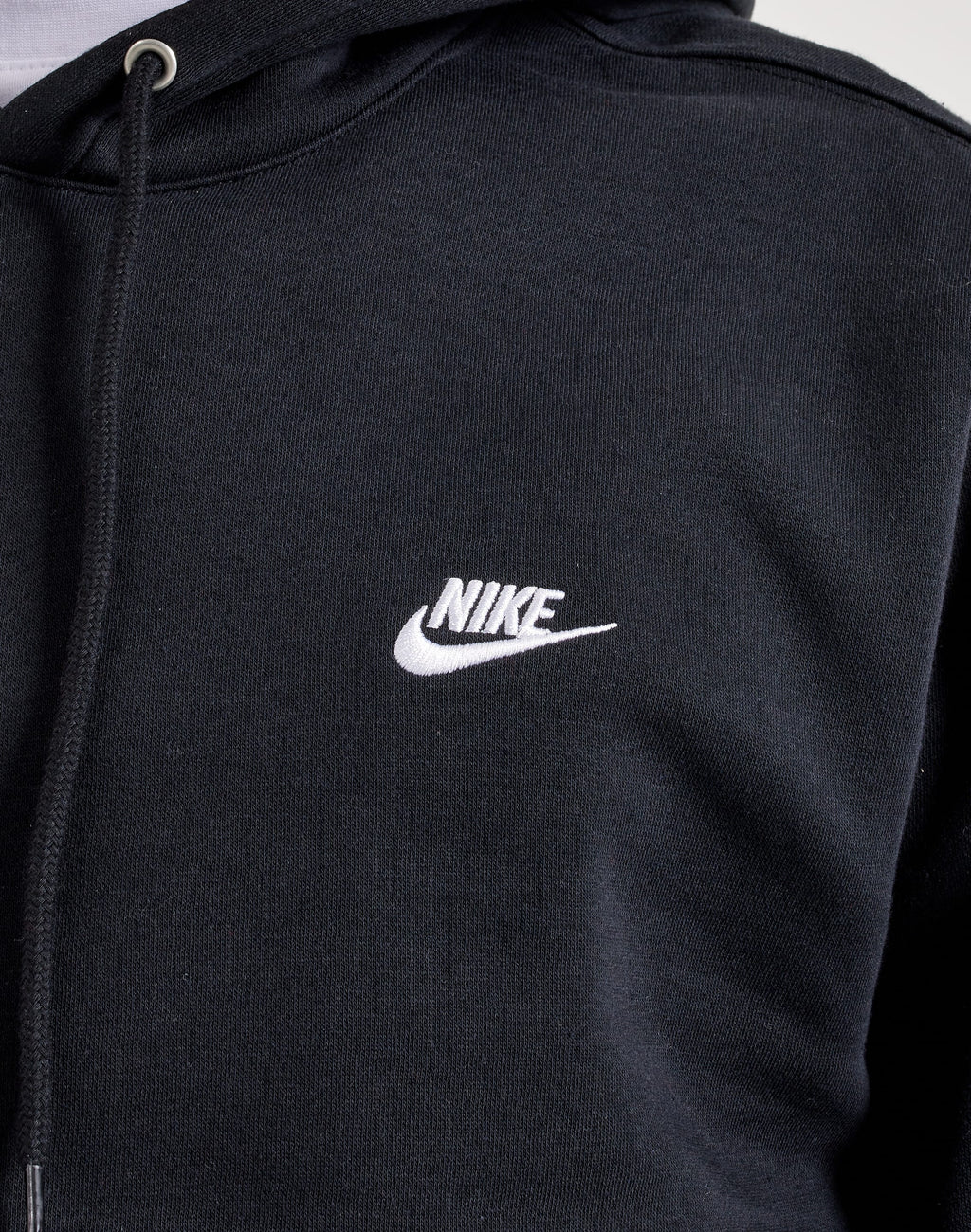 NIKE CLUB FLEECE PULLOVER HOODIE BLACK