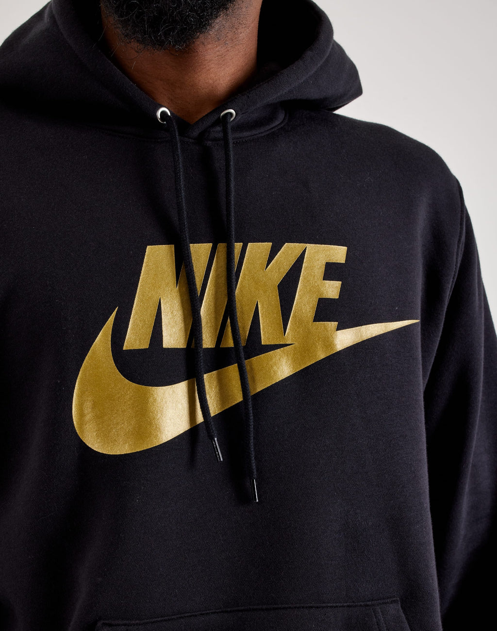 NIKE GRAPHIC CLUB FLEECE PULLOVER HOODIE BLACK