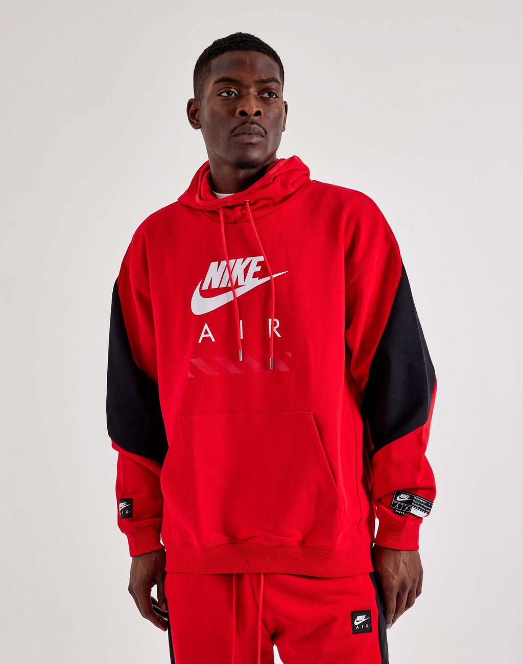 NIKE AIR FLEECE PULLOVER HOODIE RED