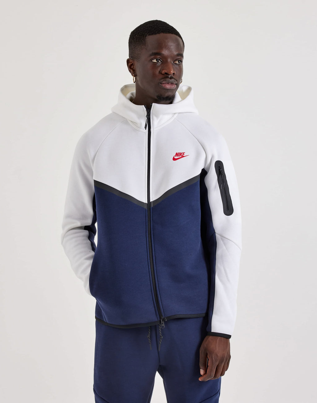 NIKE TECH FLEECE WINDRUNNER FULL-ZIP HOODIE NAVY