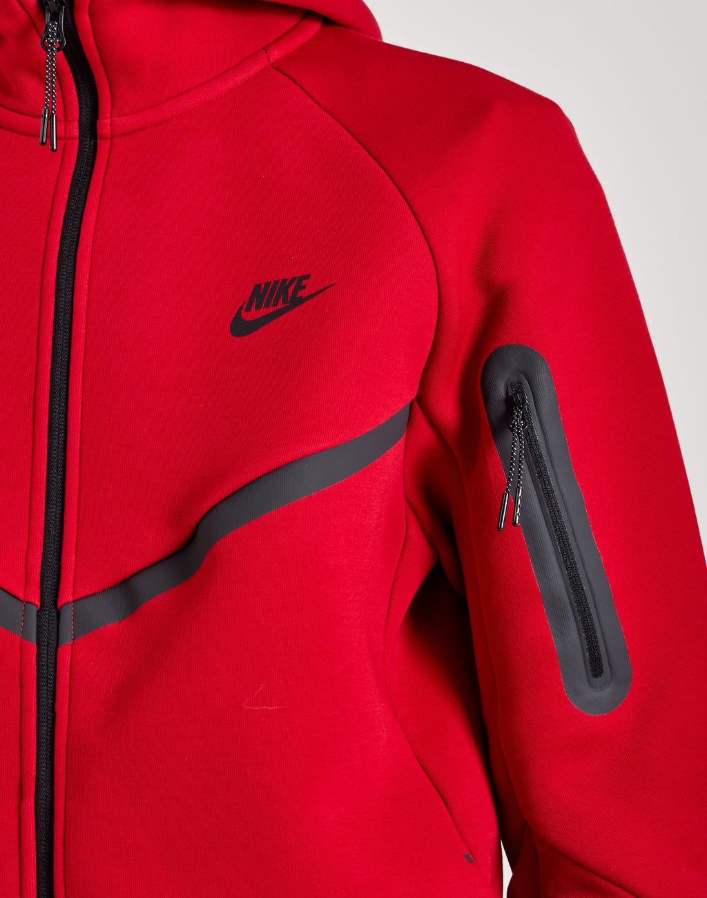 NIKE TECH FLEECE WINDRUNNER FULL-ZIP HOODIE RED