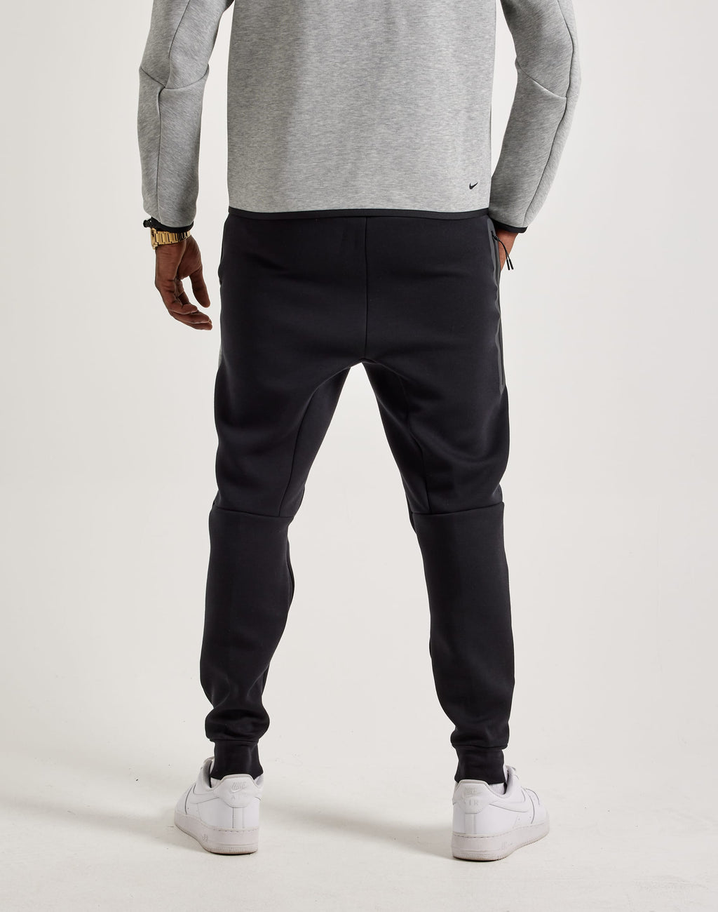 NIKE TECH FLEECE JOGGERS BLACK GREY