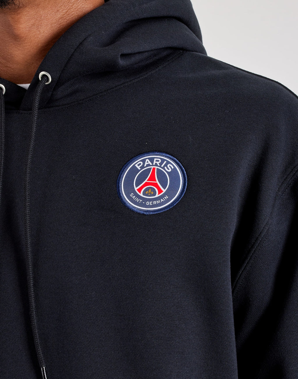 NIKE PSG PULLOVER FLEECE HOODIE BLACK