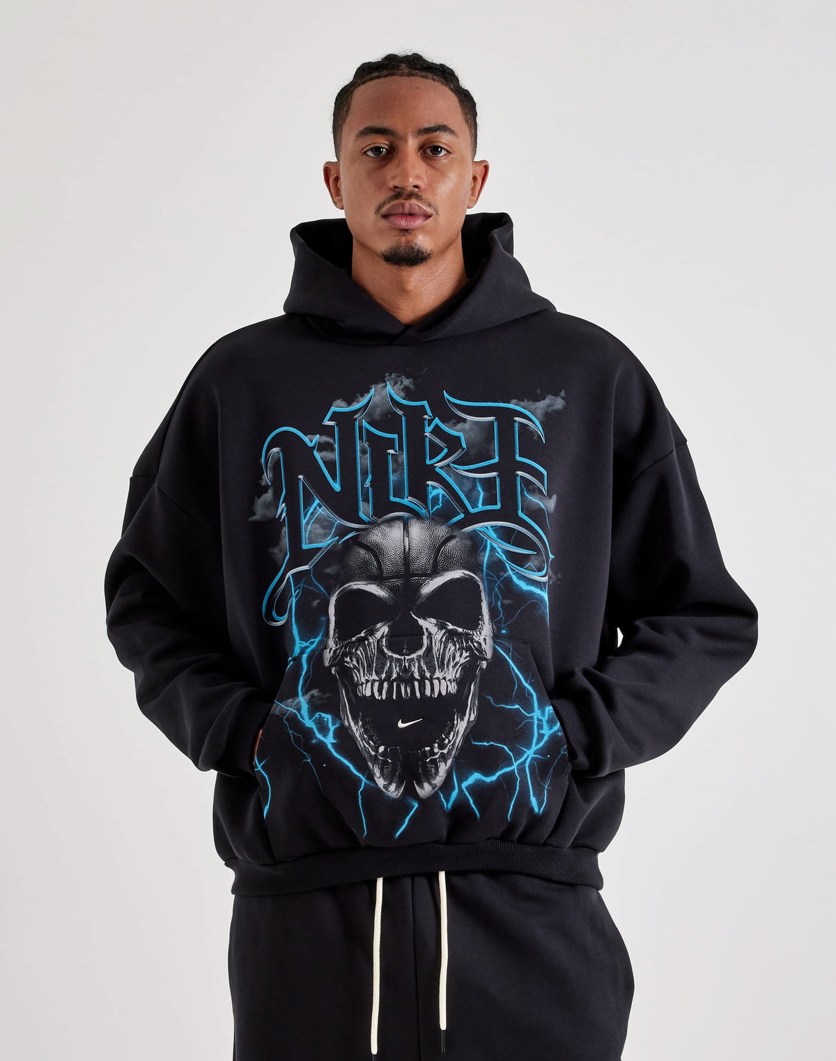 Nike Brushed Pullover Basketball Hoodie Black
