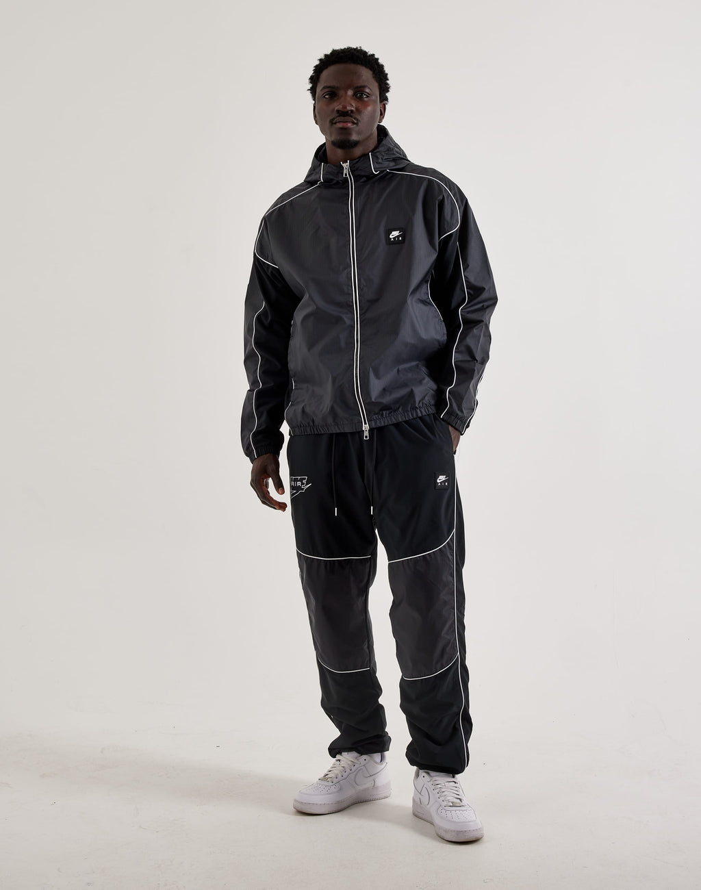 NIKE AIR FULL-ZIP HYBRID UTILITY JACKET BLACK