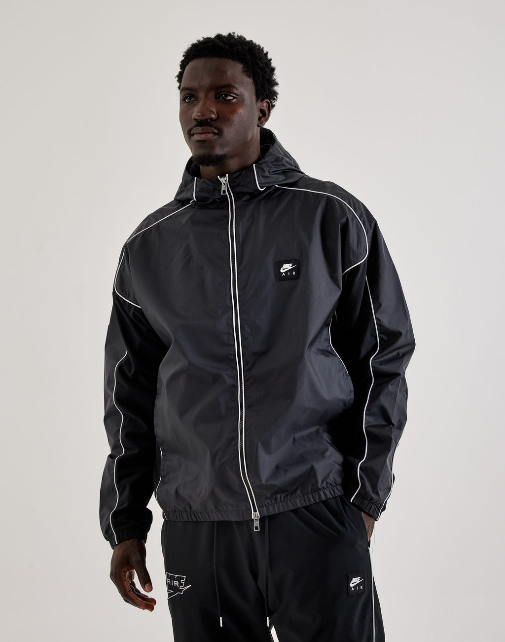 NIKE AIR FULL-ZIP HYBRID UTILITY JACKET BLACK