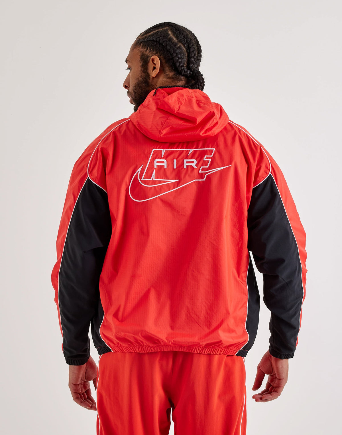 NIKE AIR FULL-ZIP HYBRID UTILITY JACKET RED