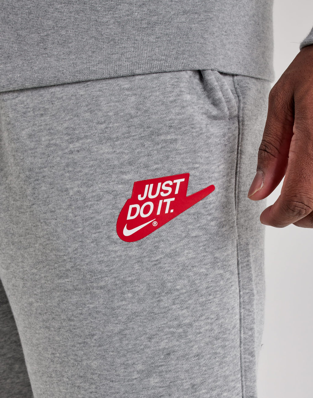 NIKE CLUB FLEECE OPEN-HEM PANTS GREY