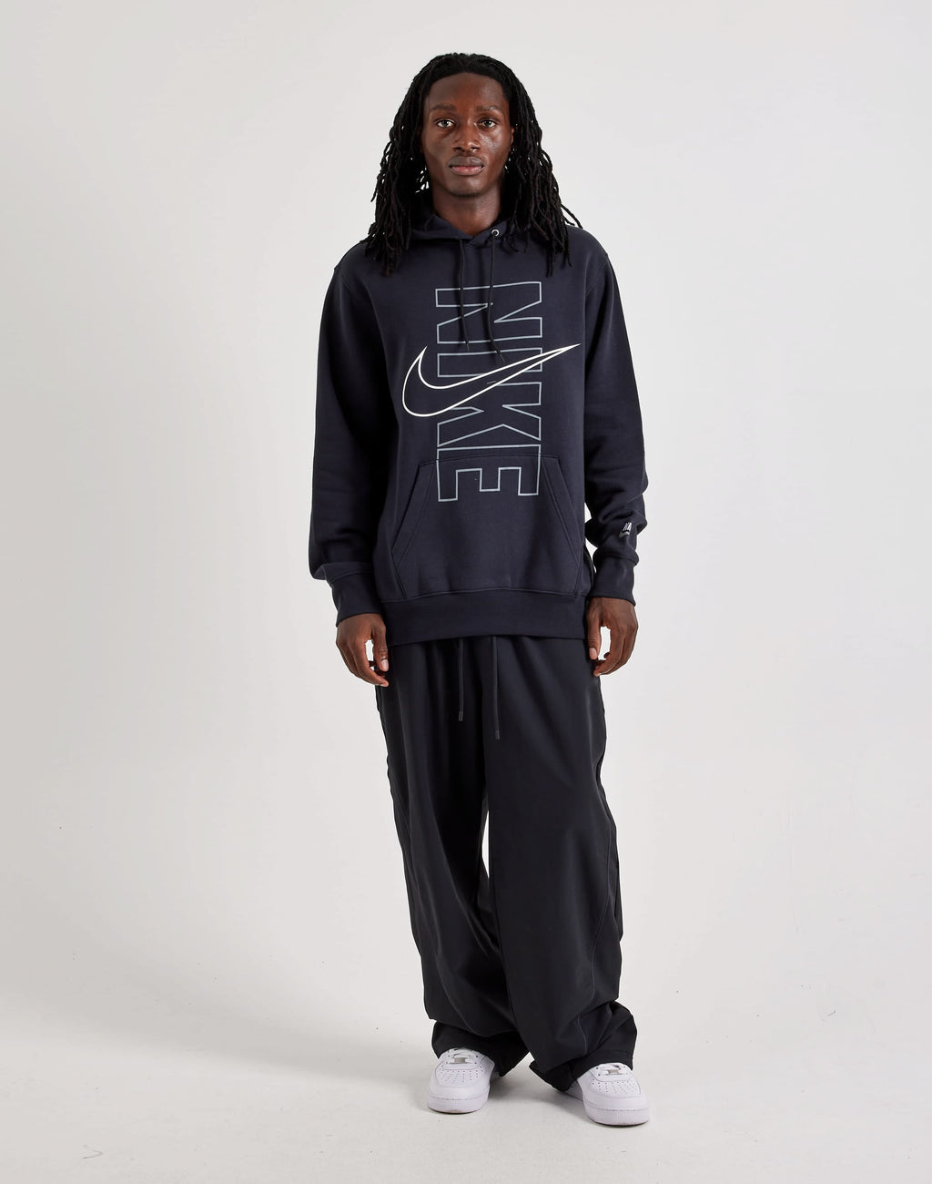 Nike Club Block Pullover Fleece Hoodie Black
