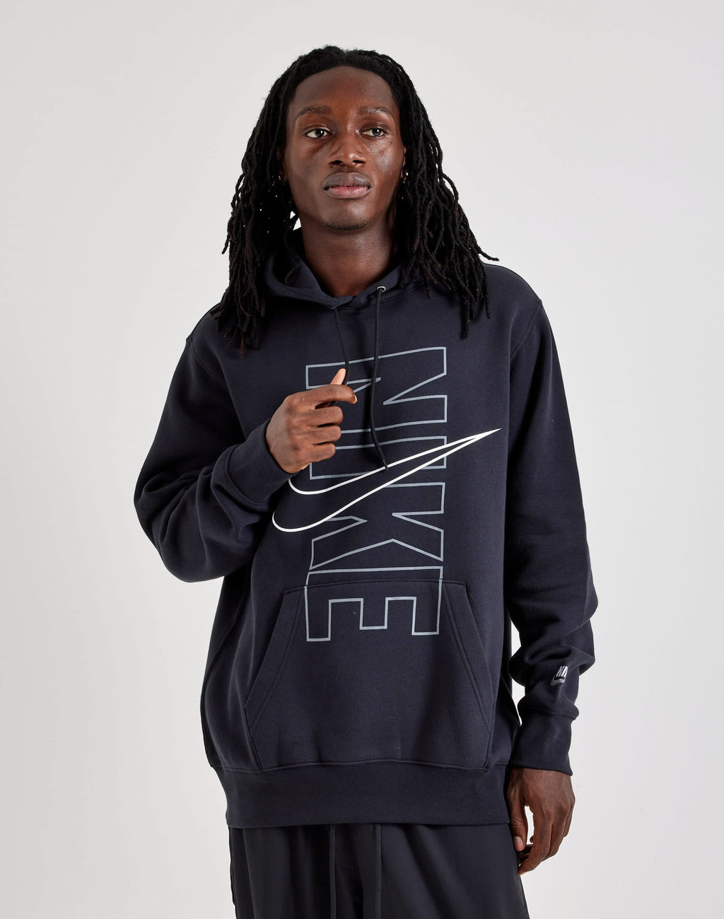 Nike Club Block Pullover Fleece Hoodie Black