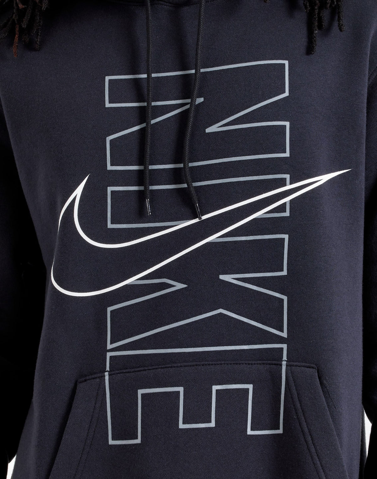 Nike Club Block Pullover Fleece Hoodie Black