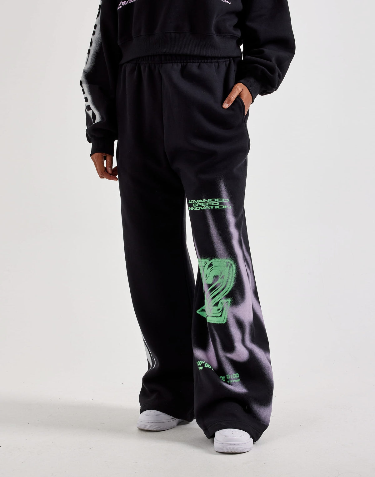 Nike Studio Fleece High-Rise Pants Black Mujer