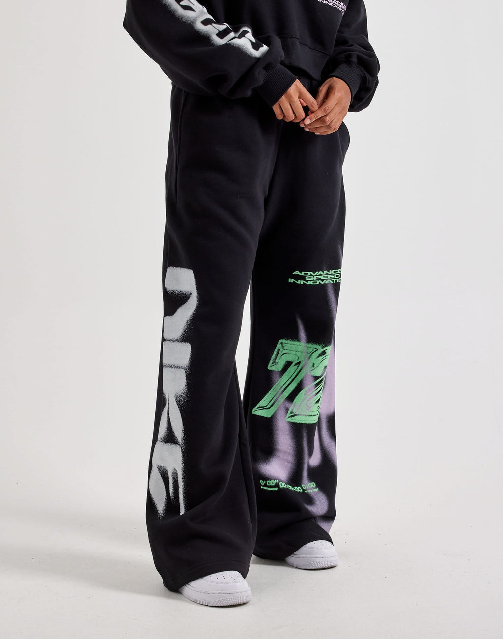 Nike Studio Fleece High-Rise Pants Black Mujer