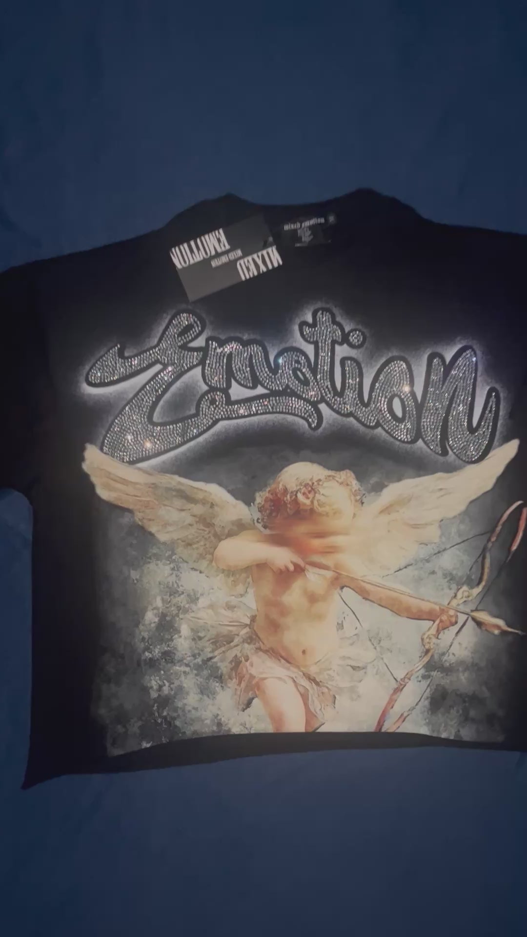 Black “Rhinestone” Cropped